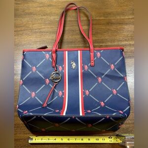 U.S Polo Assn Women’s Blue & Red Tote Bag